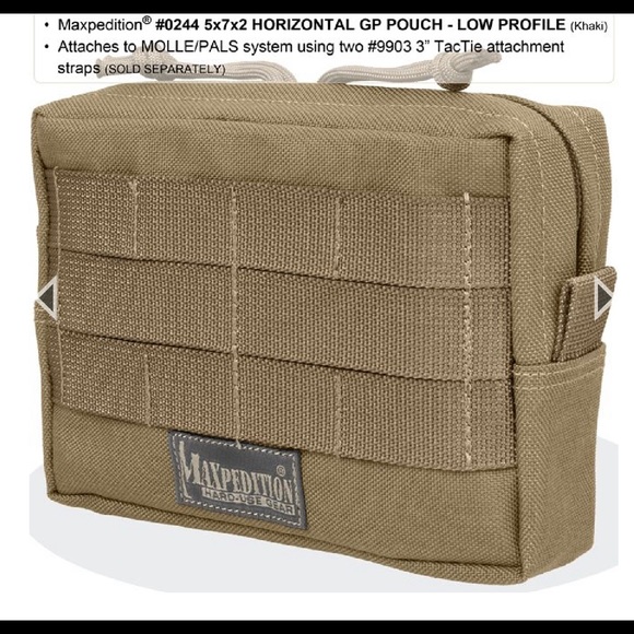MAXPEDITION Other - MAXPEDITION 0244 5x7x2 horizontal GP Pouch - Low profile khaki - hiking pouch